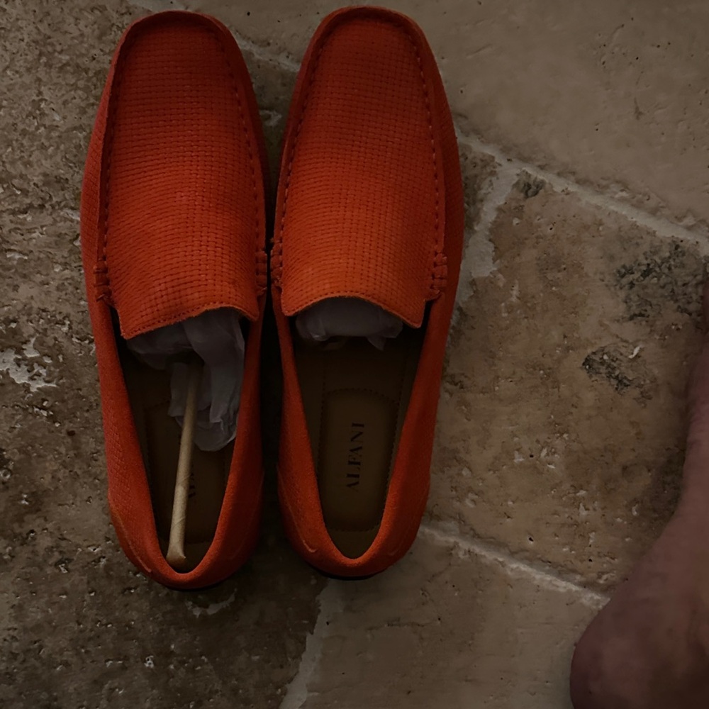 Alfani Men's Bright Orange Slip-On Loafers